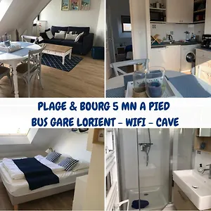Plage, T2 Cosy, 4 Pers, 3mn Plage, Parking Privé, Tout à Pied ! Larmor-Plage